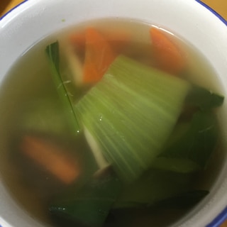 青梗菜の生姜スープ